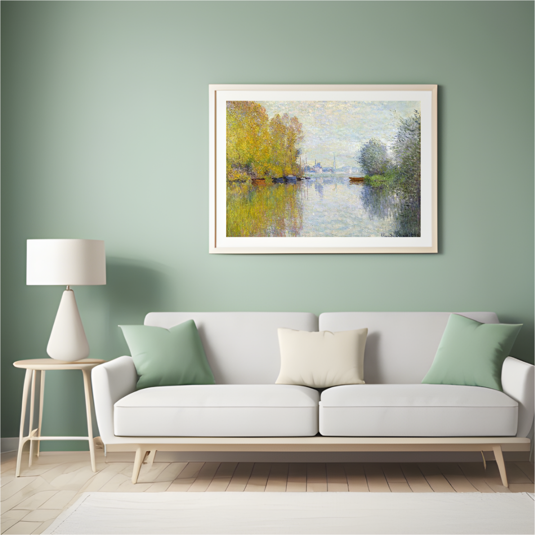 Claude Monet - Autumn on the Seine” Art Print, Impressionist River & Fall Foliage Wall Art