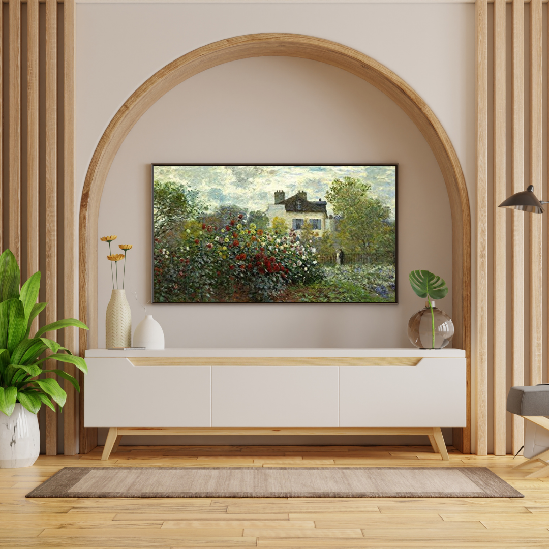 Claude Monet – The Artist's Garden in Argenteuil, Impressionist Landscape & Floral Art Print