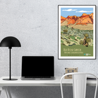 Red Rock Canyon National Conservation Area in Nevada Poster Print – Vintage Desert Landscape Wall Art