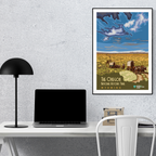 Oregon National Historic Trail in Wyoming Poster Print – Vintage American West Landscape Wall Art