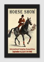 1965 Horse Show International Vintage Dressage Poster Print – Classic Equestrian Wall Art