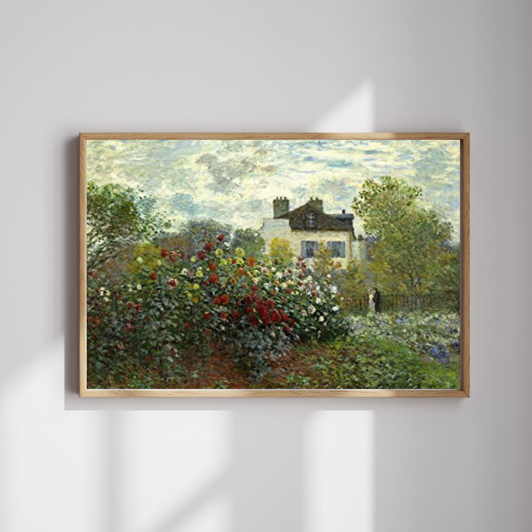 Claude Monet – The Artist's Garden in Argenteuil, Impressionist Landscape & Floral Art Print