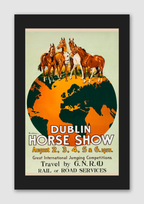 1955 Horse Show Jumping Competitions Vintage Dressage Poster Print – Classic Equestrian Wall Art