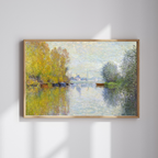 Claude Monet - Autumn on the Seine” Art Print, Impressionist River & Fall Foliage Wall Art