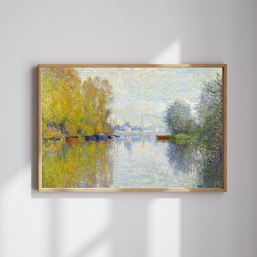 Claude Monet - Autumn on the Seine” Art Print, Impressionist River & Fall Foliage Wall Art