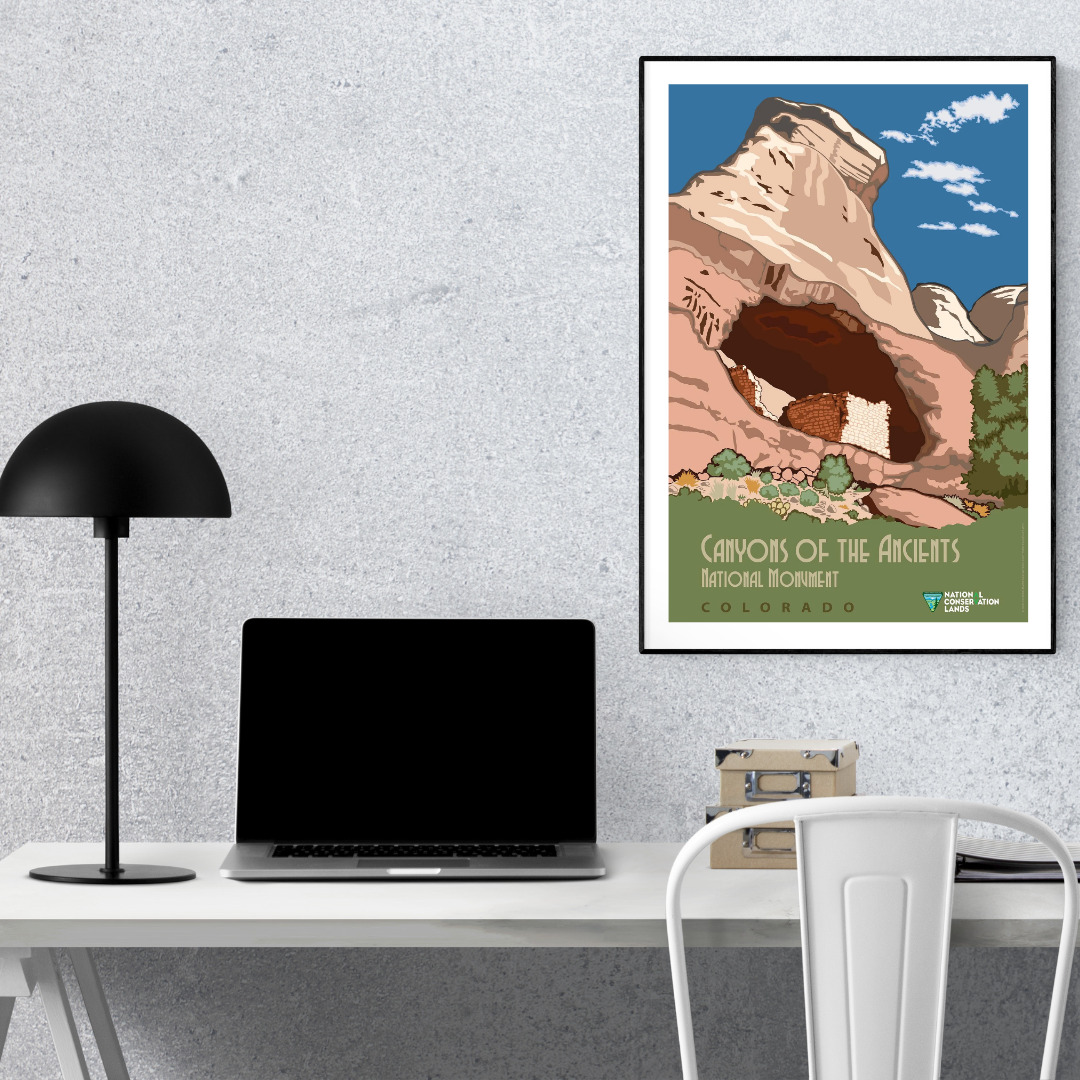 Canyons of the Ancients National Monument Poster Print – Vintage Southwest Landscape Wall Art