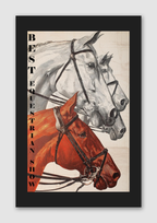 Best Equestrian Show Horse Heads Vintage Dressage Poster Print – Classic Horse Wall Art