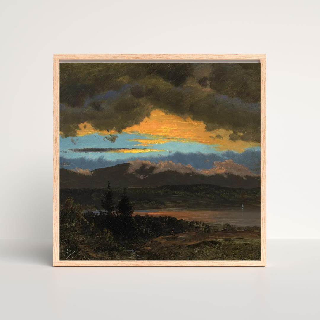 Frederic Edwin Church - Sunset Across the Valley Art Print, Landscape Wall Decor