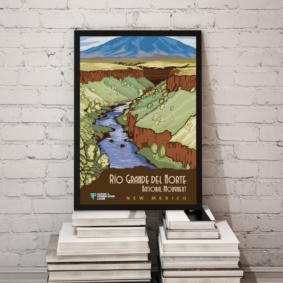 Rio Grande del Norte National Monument, New Mexico, Poster Print – Vintage Southwest Landscape Wall Art