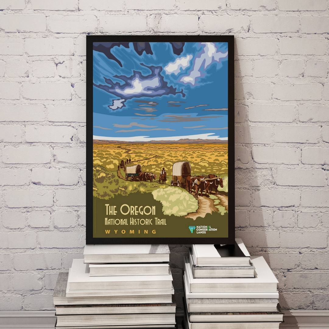 Oregon National Historic Trail in Wyoming Poster Print – Vintage American West Landscape Wall Art