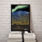 Steese National Conservation Area Alaska Poster Print – Vintage Arctic Landscape Wall Art