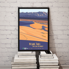 Mojave Trails National Monument California Vintage Poster Print – Desert Landscape Wall Art