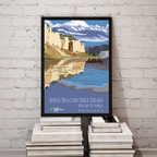 Upper Missouri River Breaks National Monument, Montana, Vintage Poster Print – Scenic River Landscape Wall Art
