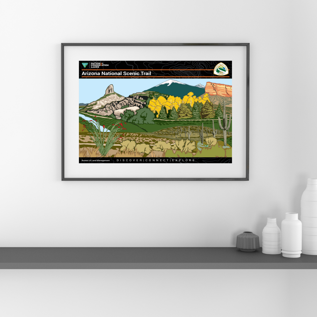 Arizona National Scenic Trail Poster Print – Scenic Outdoor Trail Wall Art, Hiking & Adventure Decor