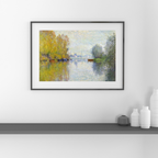Claude Monet - Autumn on the Seine” Art Print, Impressionist River & Fall Foliage Wall Art