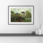 Claude Monet – The Artist's Garden in Argenteuil, Impressionist Landscape & Floral Art Print