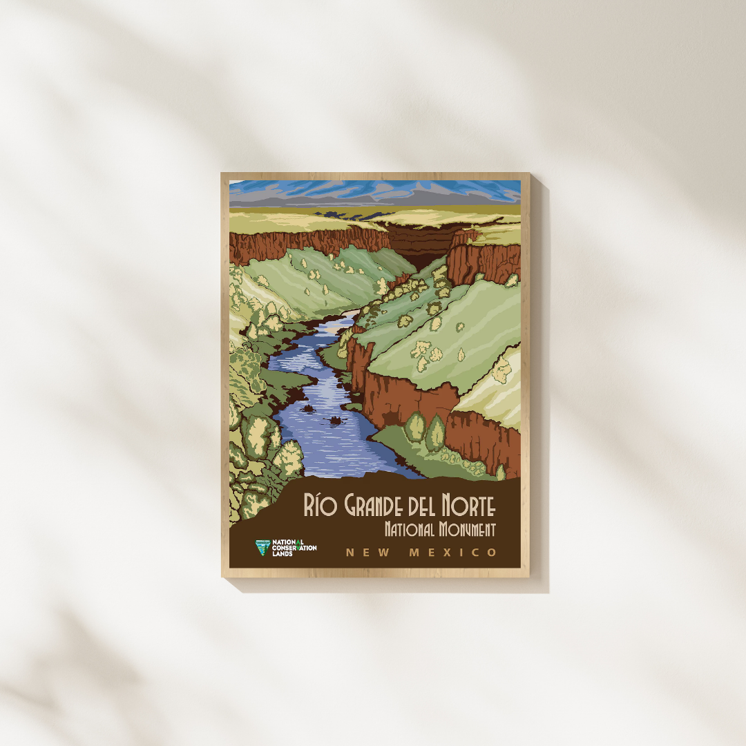 Rio Grande del Norte National Monument, New Mexico, Poster Print – Vintage Southwest Landscape Wall Art