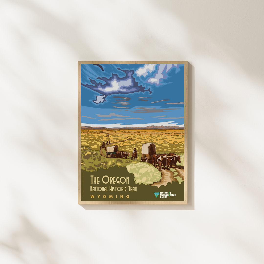 Oregon National Historic Trail in Wyoming Poster Print – Vintage American West Landscape Wall Art