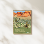 Red Rock Canyon National Conservation Area in Nevada Poster Print – Vintage Desert Landscape Wall Art