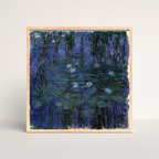 Claude Monet Water Lilies Square Art Print – Impressionist Floral Wall Art, Blue & Green Lily Pond
