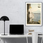 Louis Icart Art Print – Graceful Woman on a Balcony, Art Deco Woman