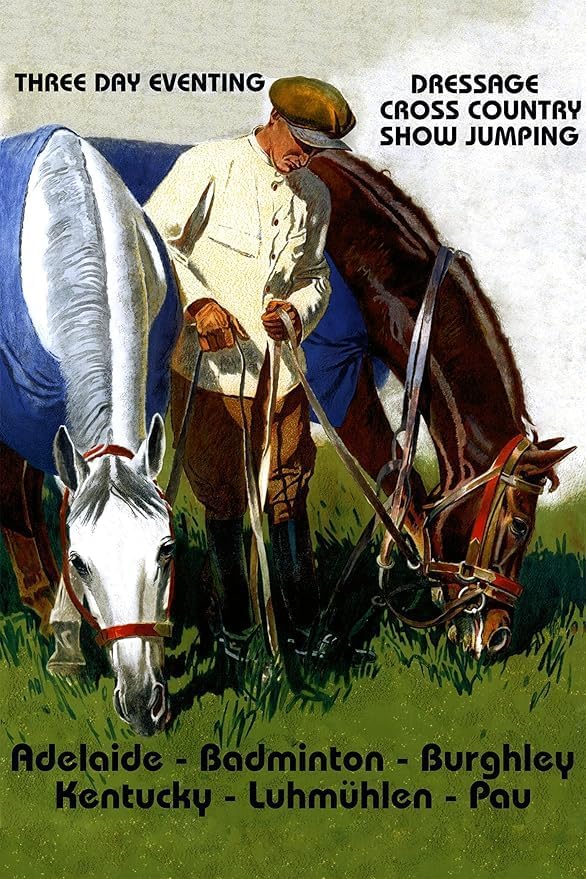 Classic Equestrian Eventing Poster Print – Adelaide, Badminton & Burghley Horse Wall Art
