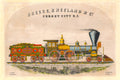 Breese Kneeland Steam Locomotive Jersey City Giclée Art Print - Antique Railroad Wall Art