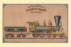 Baldwin Locomotive President Steam Engine, Philadelphia Giclée Art Print - Railroad Wall Art