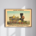 Norris & Son Freight Locomotive, Philadelphia Steam Engine Giclée Art Print - Railroad Decor