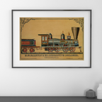 Baldwin Locomotive Iron City Steam Engine Giclée Art Print - Vintage Railroad Wall Art