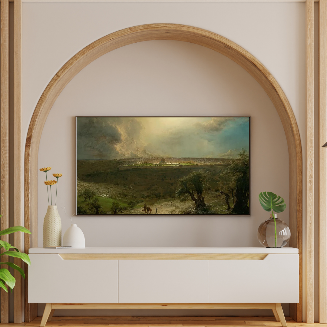 Frederic Edwin Church - Jerusalem from the Mount of Olives Art Print, Landscape Wall Decor