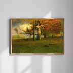 George Inness - Autumn Landscape Print, Vintage American Fall Countryside Landscape Wall Art