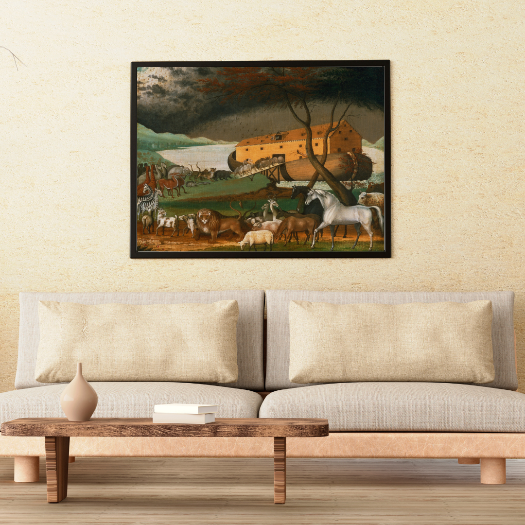 Edward Hicks - Noah’s Ark Giclée Art Print: Religious Painting, Biblical Animals Wall Art, Christian Decor