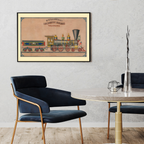 Baldwin Locomotive President Steam Engine, Philadelphia Giclée Art Print - Railroad Wall Art