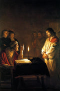 Gerard van Honthorst – Christ Before the High Priest, Religious Fine Art Print