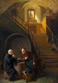 Eduard Grutzner “Visit to the Wine Cellar” Art Print – Monk in Wine Cellar Wall Decor