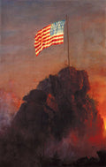 Frederic Edwin Church - Our Flag Banner Art Print, Patriotic American Wall Decor