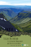 Steens Mountain Cooperative Management Area in Oregon Poster Print – Vintage Oregon Wilderness Wall Art