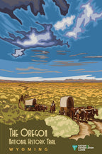 Oregon National Historic Trail in Wyoming Poster Print – Vintage American West Landscape Wall Art
