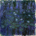 Claude Monet Water Lilies Square Art Print – Impressionist Floral Wall Art, Blue & Green Lily Pond