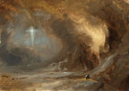 Frederic Edwin Church “Vision of the Cross” Art Print – Hudson River Religious Landscape Wall Art