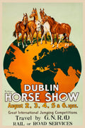 1955 Horse Show Jumping Competitions Vintage Dressage Poster Print – Classic Equestrian Wall Art