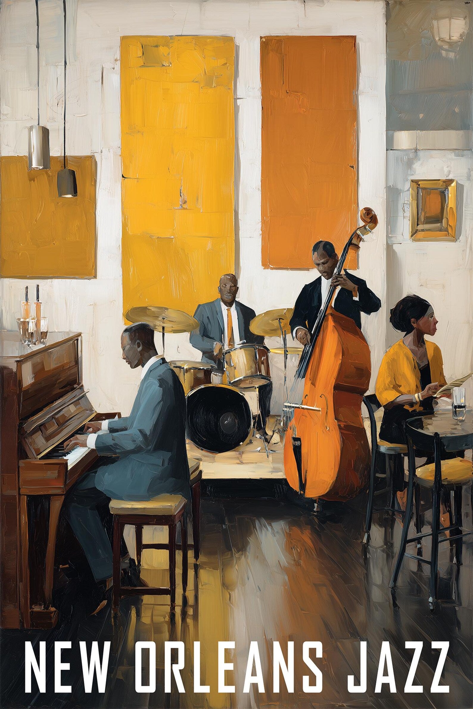 New Orleans Jazz Vintage Poster Print – Jazz Music Wall Art