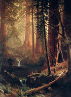Albert Bierstadt - Giant Redwood Trees of California Art Print, American Landscape Wall Art