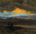 Frederic Edwin Church - Sunset Across the Valley Art Print, Landscape Wall Decor