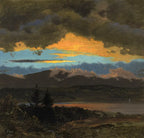 Frederic Edwin Church - Sunset Across the Valley Art Print, Landscape Wall Decor