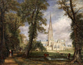John Constable - Salisbury Cathedral from the Bishop’s Grounds Art Print, English Landscape Wall Art