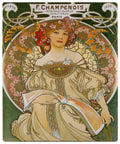 Alphonse Mucha Art Print – Fashion Lady Art Nouveau Poster, Elegant Vintage Wall Art