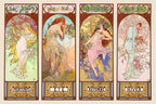 Alphonse Mucha Art Print – The Seasons Classic Art Nouveau Wall Art, Four Seasons Wall Decor