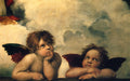 Raphael – The Two Angels, Cherubs Fine Art Print